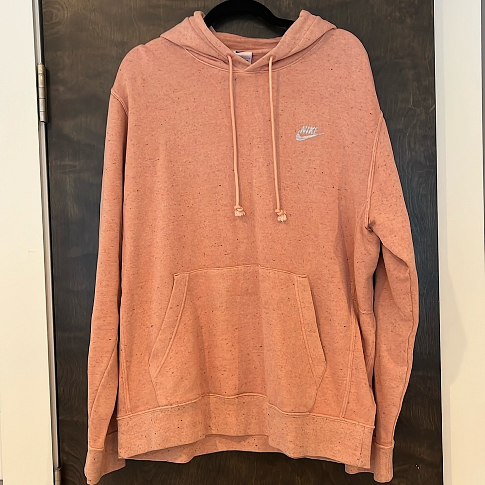 Textured orange Nike hoodie